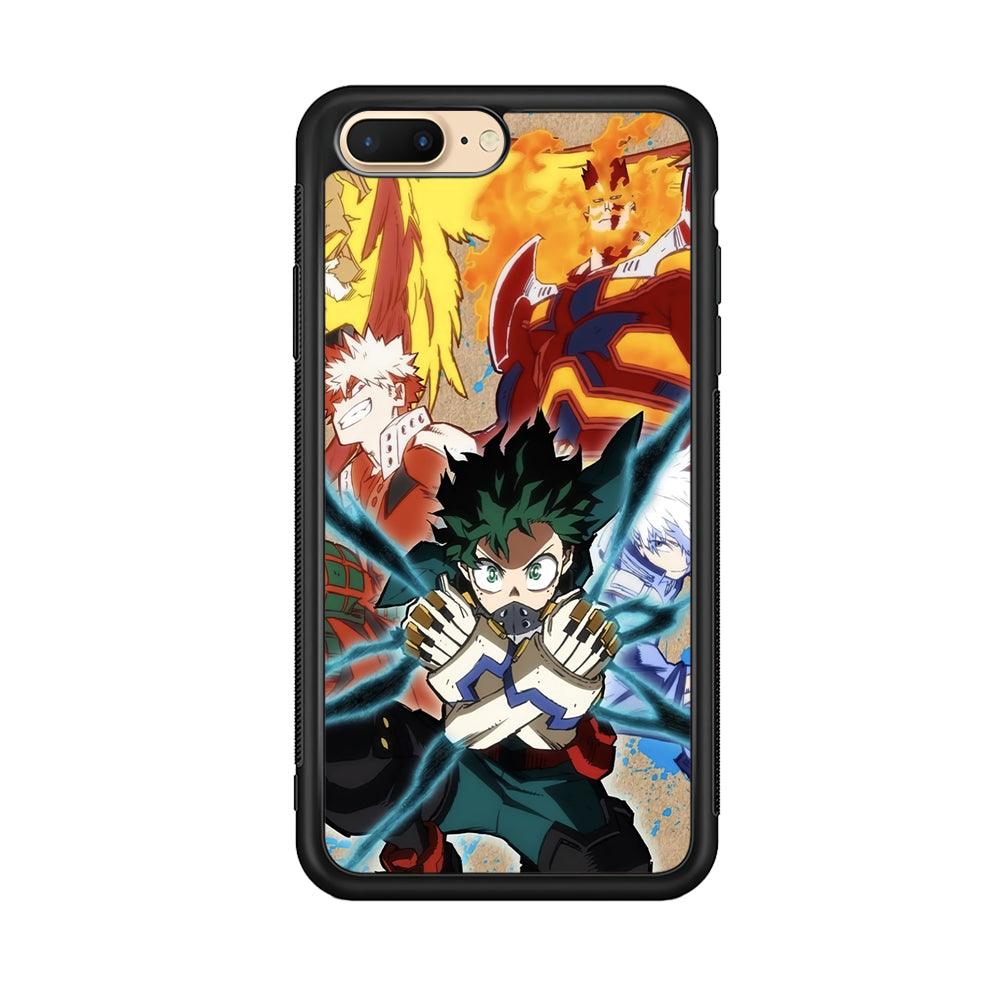 My Hero Academia Black Lightning iPhone 7 Plus Case-Rubber Black (2D Case)-Oxvistore