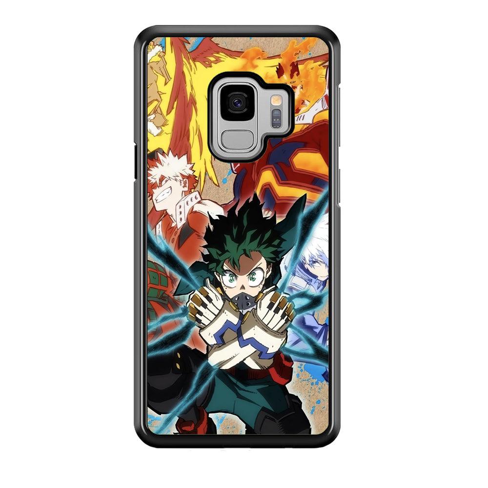 My Hero Academia Black Lightning Samsung Galaxy S9 Case-Rubber Black (2D Case)-Oxvistore