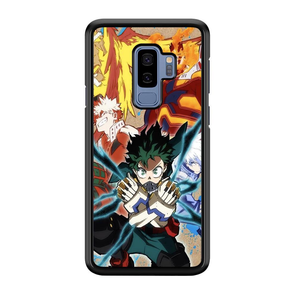 My Hero Academia Black Lightning Samsung Galaxy S9 Plus Case-Rubber Black (2D Case)-Oxvistore