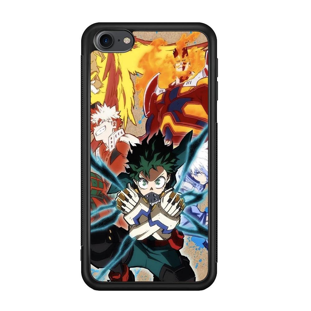 My Hero Academia Black Lightning iPod Touch 6 Case-Rubber Black (2D Case)-Oxvistore