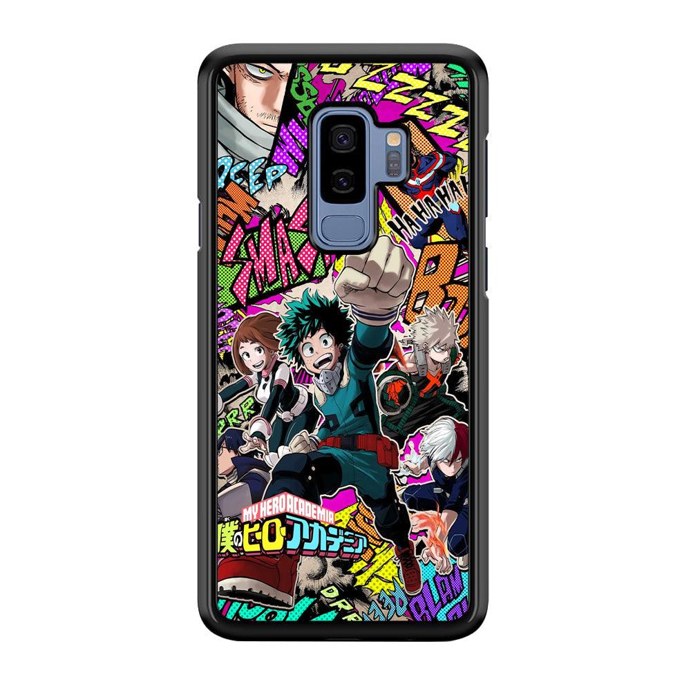 My Hero Academia Feel The Smash Samsung Galaxy S9 Plus Case-Rubber Black (2D Case)-Oxvistore