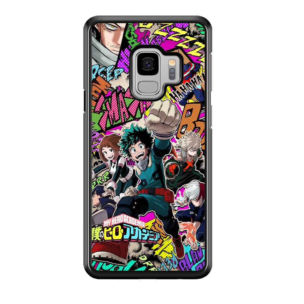 My Hero Academia Feel The Smash Samsung Galaxy S9 Case-Rubber Black (2D Case)-Oxvistore