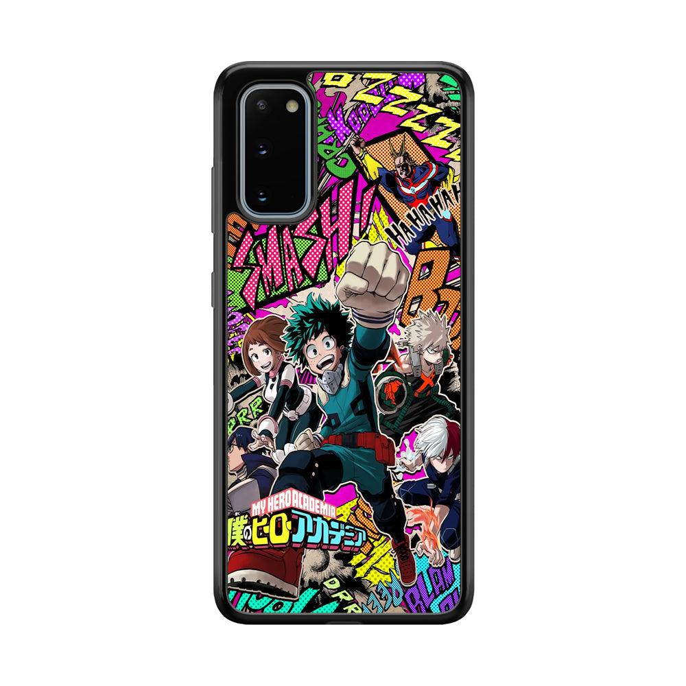 My Hero Academia Feel The Smash Samsung Galaxy S20 Case-Rubber Black (2D Case)-Oxvistore