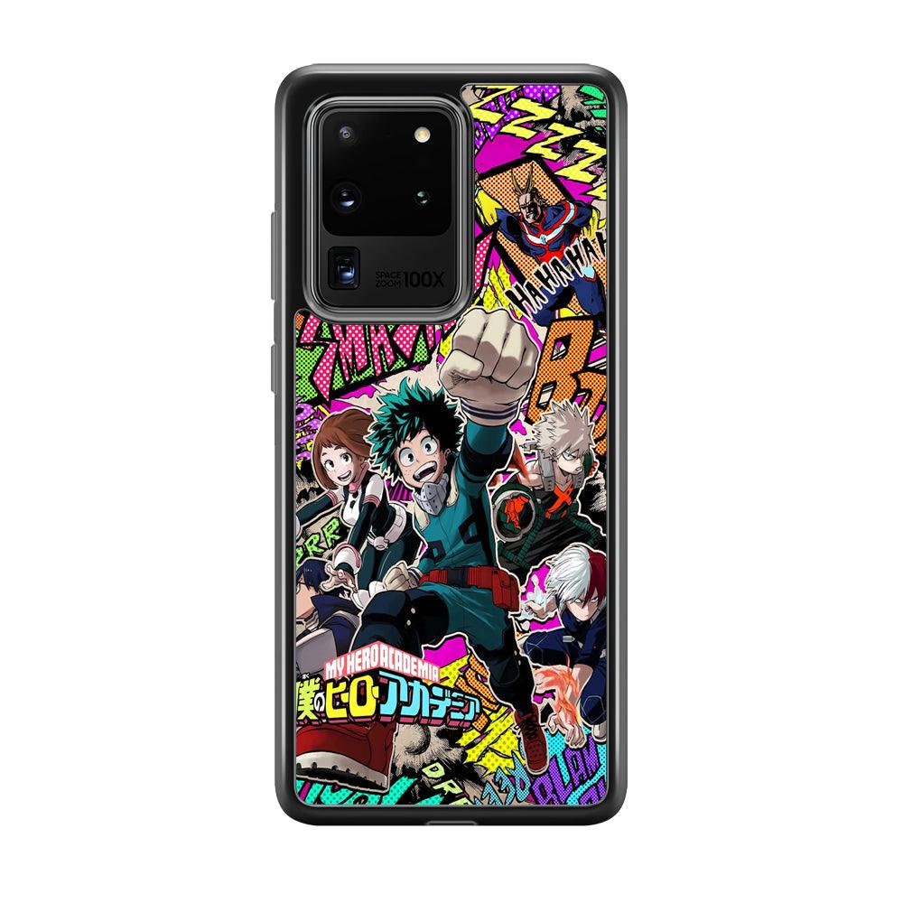 My Hero Academia Feel The Smash Samsung Galaxy S20 Ultra Case-Rubber Black (2D Case)-Oxvistore