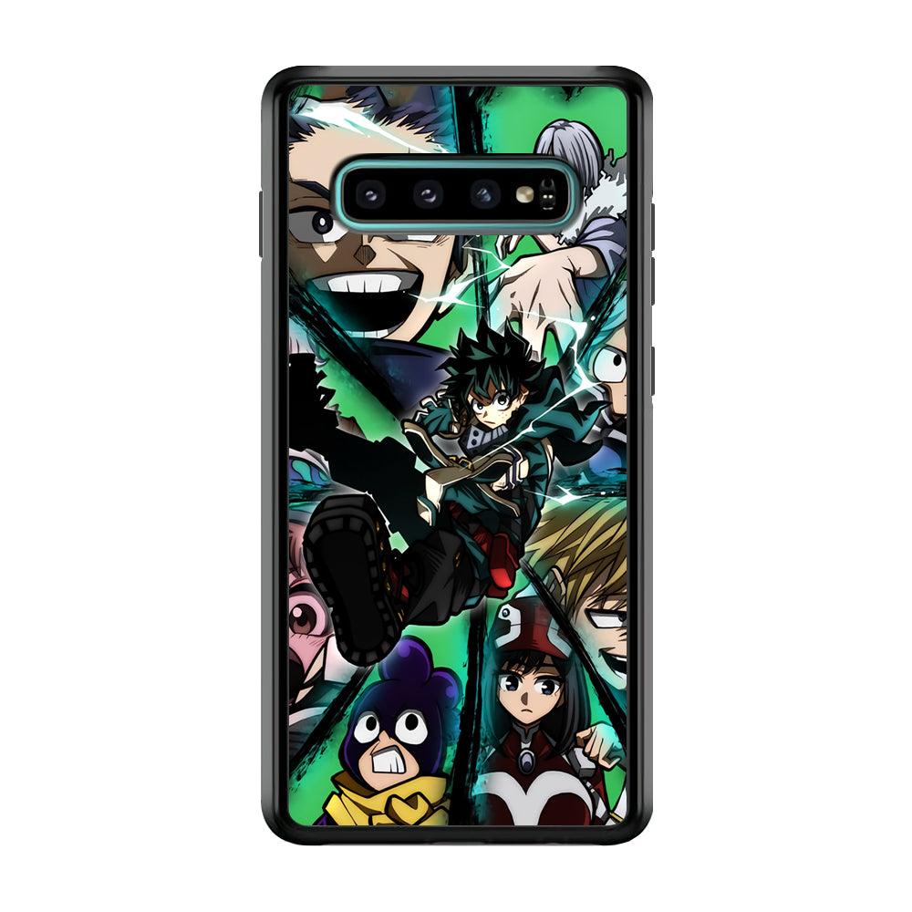 My Hero Academia a Reason to Fight Samsung Galaxy S10 Case-Rubber Black (2D Case)-Oxvistore