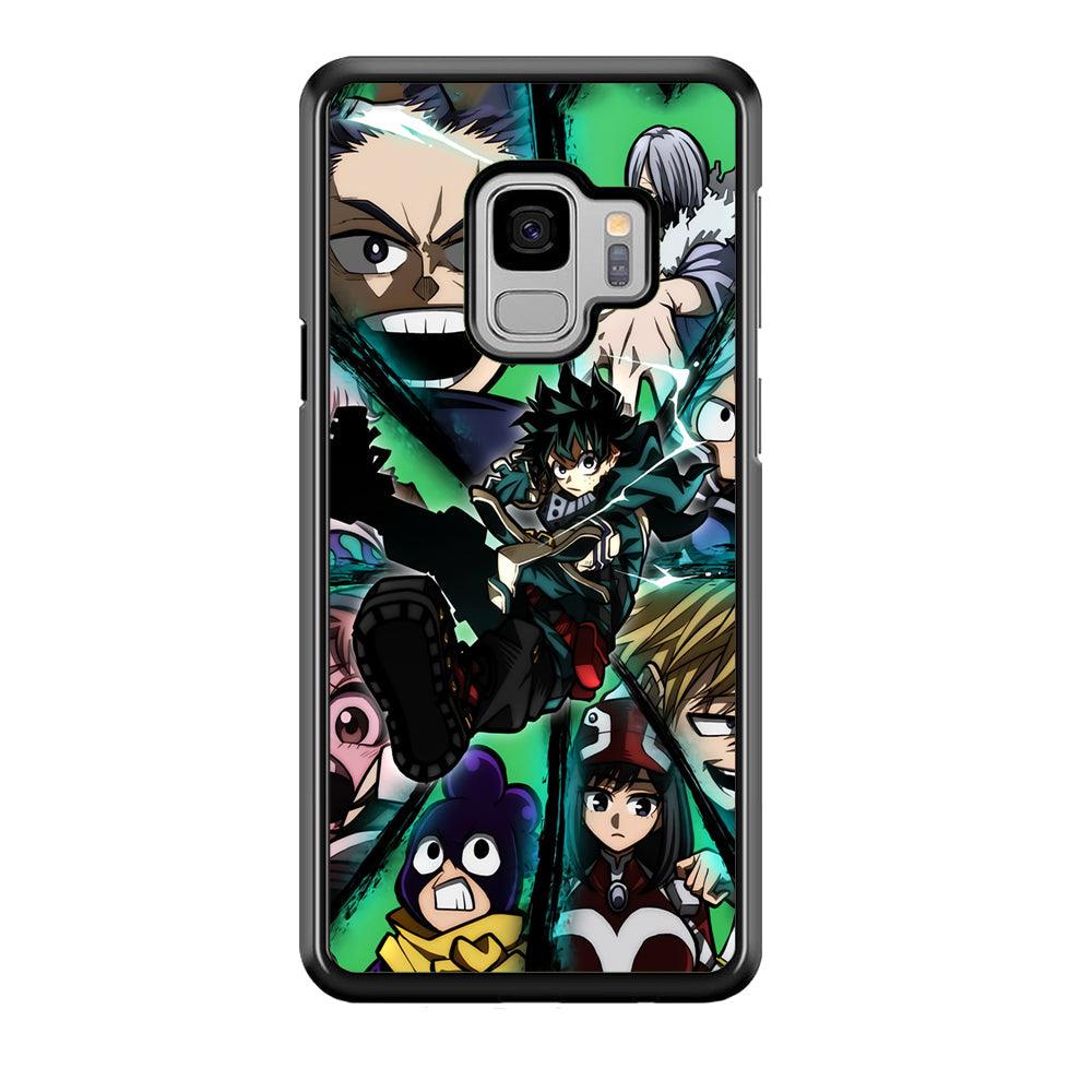 My Hero Academia a Reason to Fight Samsung Galaxy S9 Case-Rubber Black (2D Case)-Oxvistore