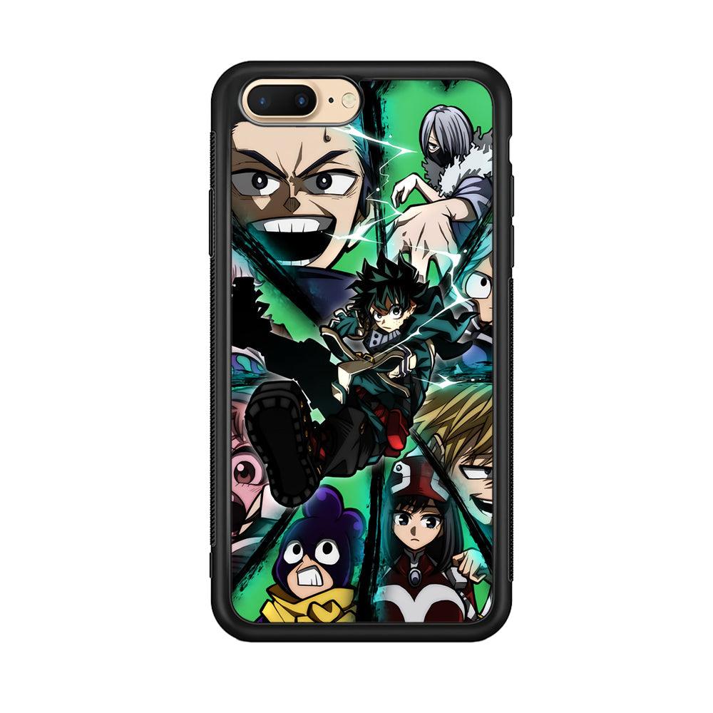 My Hero Academia a Reason to Fight iPhone 7 Plus Case-Rubber Black (2D Case)-Oxvistore