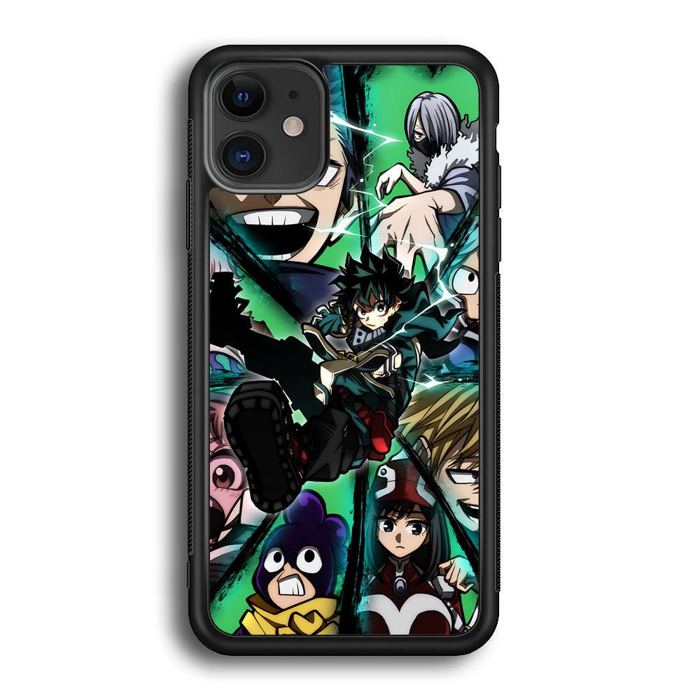 My Hero Academia a Reason to Fight iPhone 11 Case-Rubber Black (2D Case)-Oxvistore