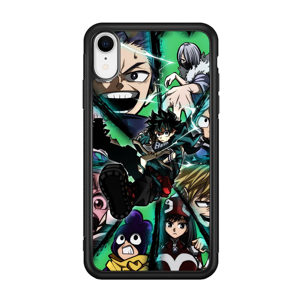My Hero Academia a Reason to Fight iPhone XR Case-Rubber Black (2D Case)-Oxvistore