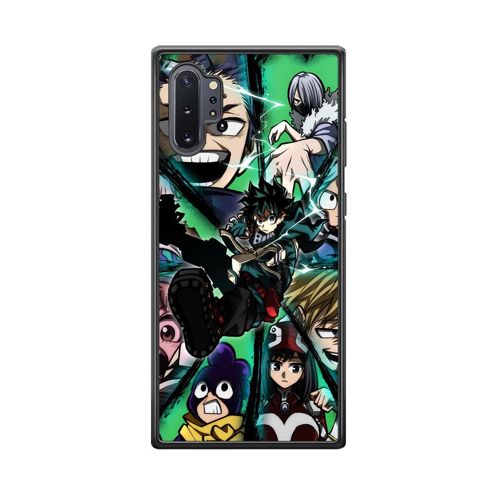 My Hero Academia a Reason to Fight Samsung Galaxy Note 10 Plus Case-Rubber Black (2D Case)-Oxvistore