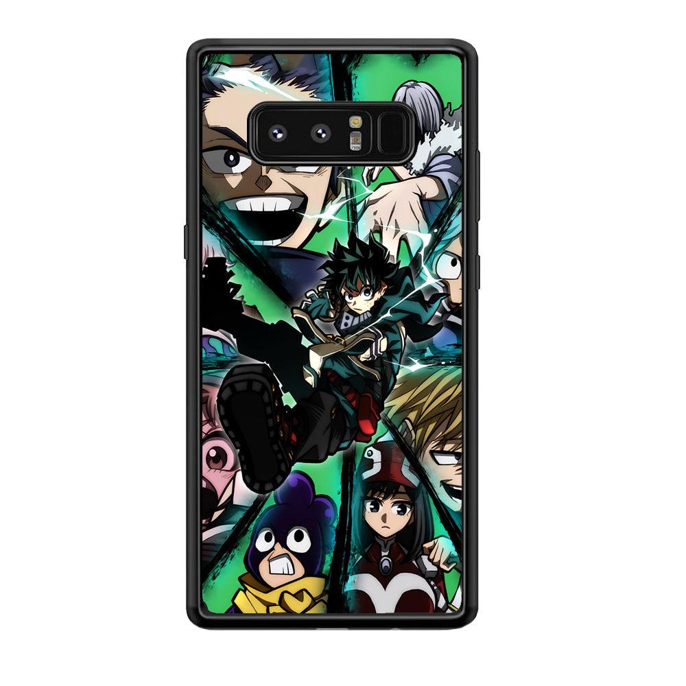 My Hero Academia a Reason to Fight Samsung Galaxy Note 8 Case-Rubber Black (2D Case)-Oxvistore