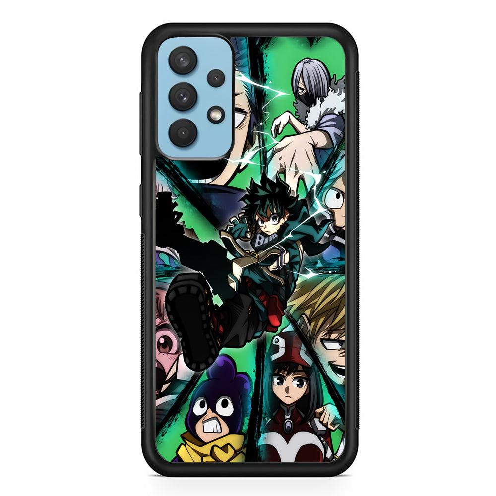 My Hero Academia a Reason to Fight Samsung Galaxy A32 Case-Rubber Black (2D Case)-Oxvistore
