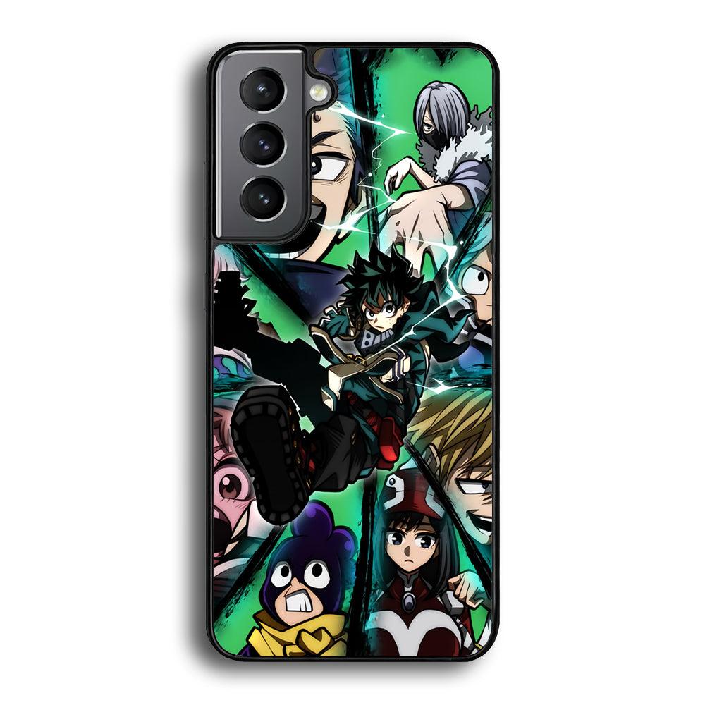 My Hero Academia a Reason to Fight Samsung Galaxy S21 Plus Case-Rubber Black (2D Case)-Oxvistore