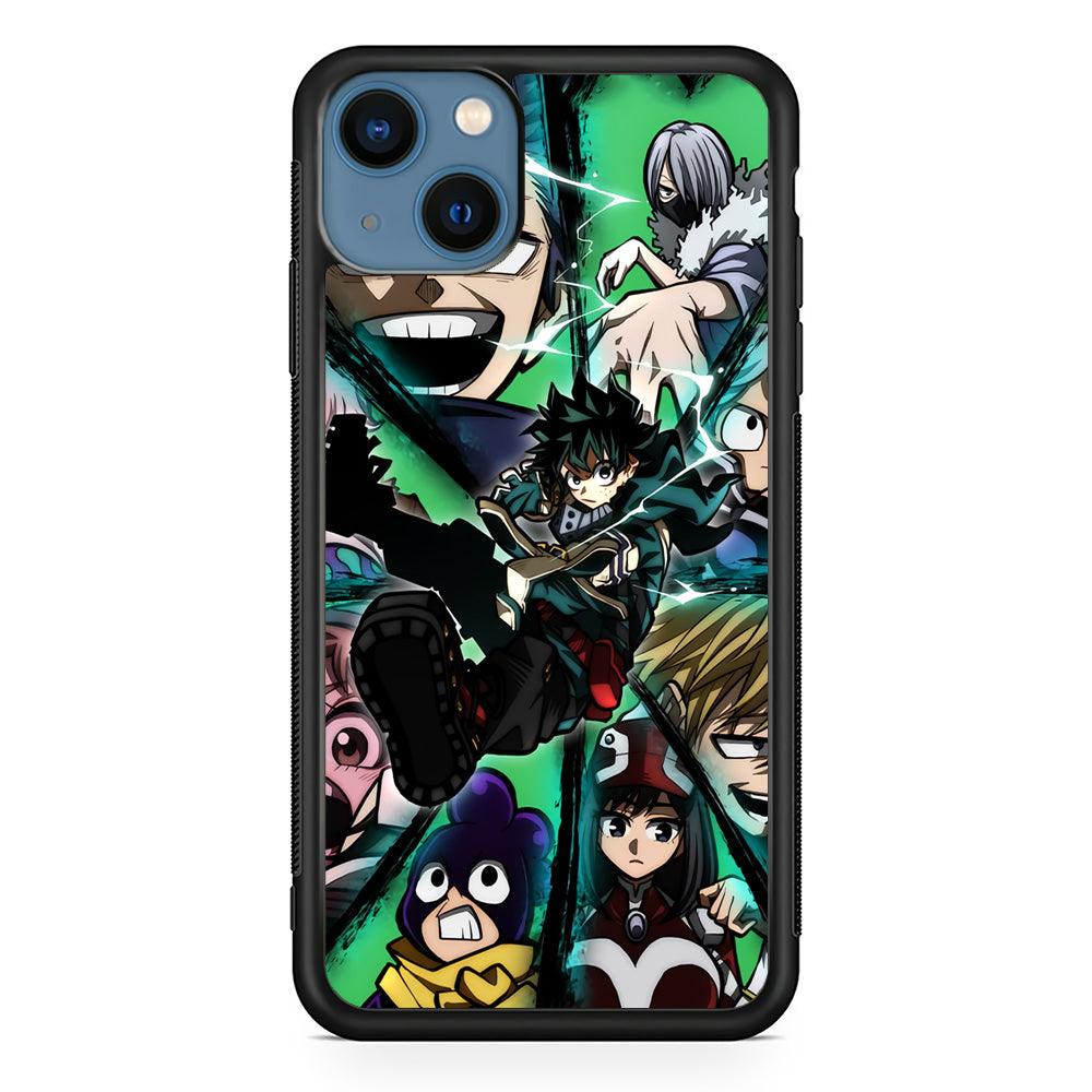 My Hero Academia a Reason to Fight iPhone 13 Case-Rubber Black (2D Case)-Oxvistore