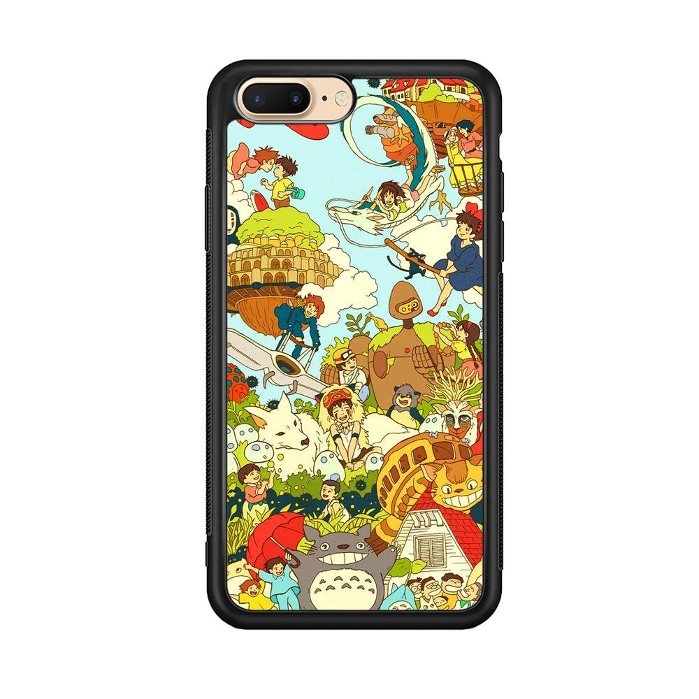 My Neighbor Totoro Iam not Here iPhone 8 Plus Case-Rubber Black (2D Case)-Oxvistore