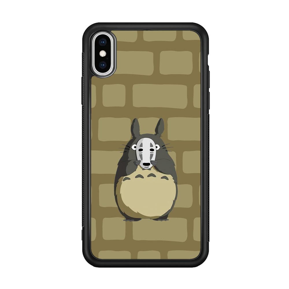 My Neighbor Totoro Iam not Here iPhone Xs Max Case-Rubber Black (2D Case)-Oxvistore