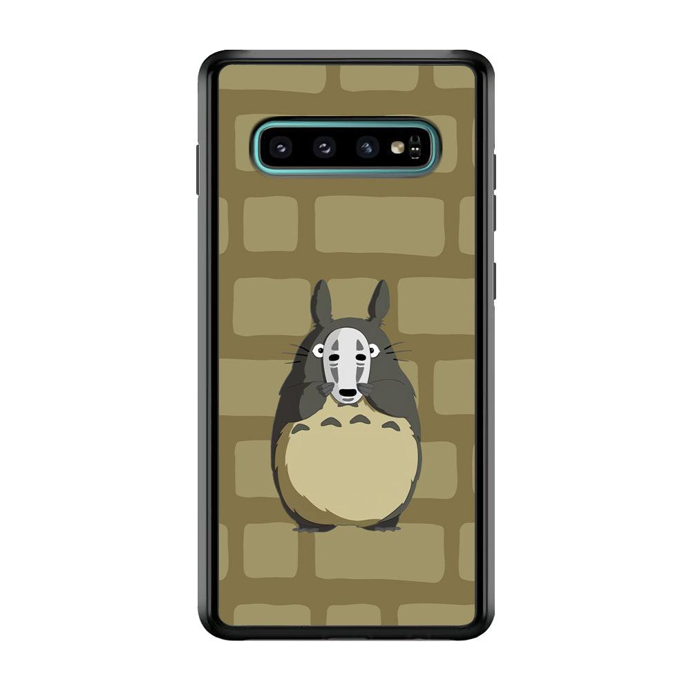 My Neighbor Totoro Iam not Here Samsung Galaxy S10 Plus Case-Rubber Black (2D Case)-Oxvistore