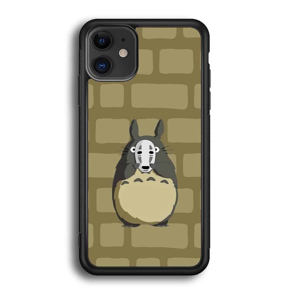 My Neighbor Totoro Iam not Here iPhone 12 Case-Rubber Black (2D Case)-Oxvistore