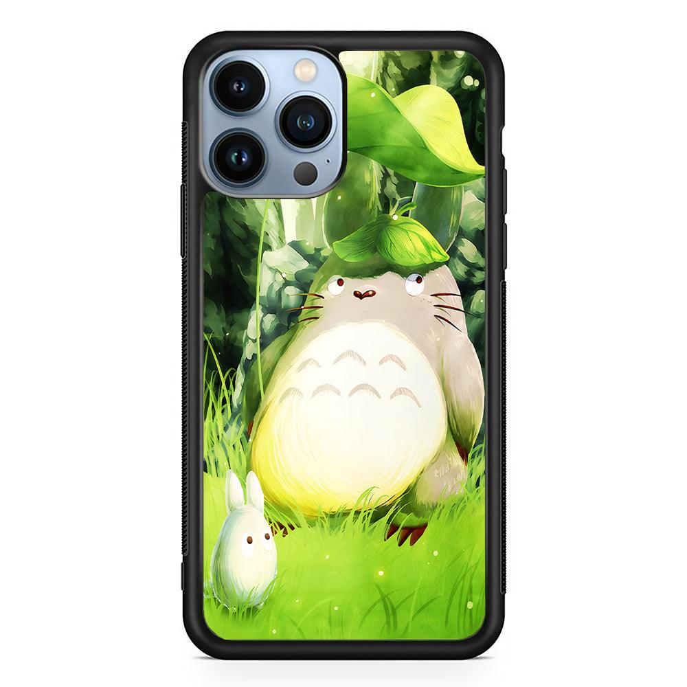 My Neighbor Totoro Studio Ghibli 2D Rubber Phone Case-Black-Oxvistore