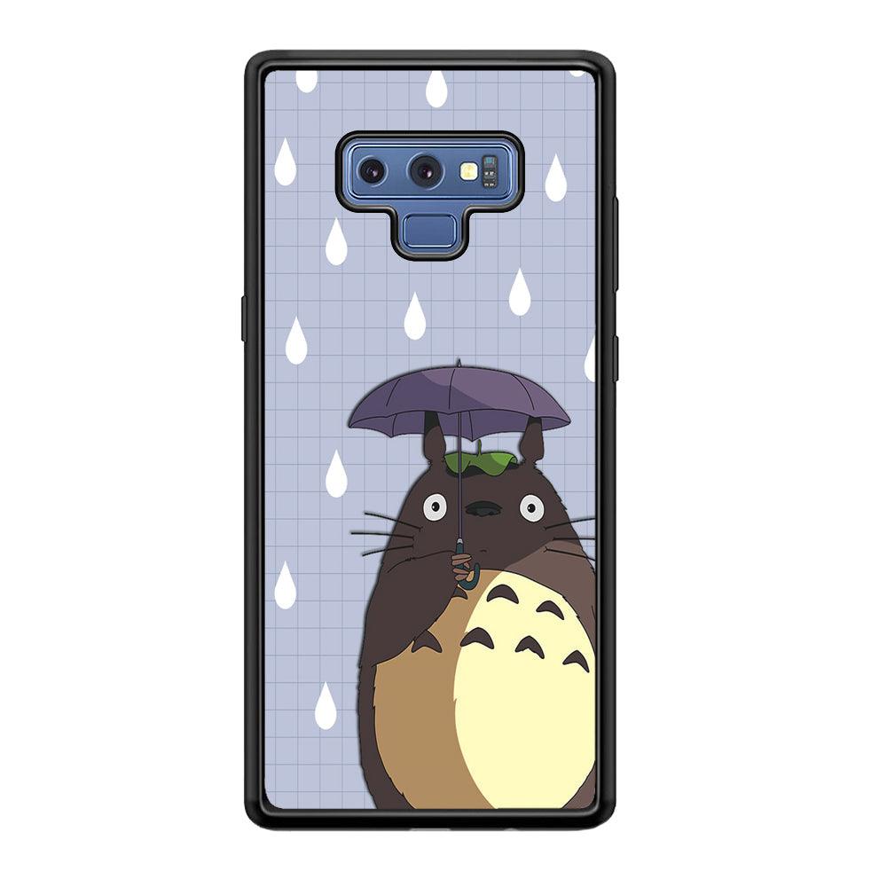 My Neighbor Totoro Ups It Rain Samsung Galaxy Note 9 Case-Rubber Black (2D Case)-Oxvistore