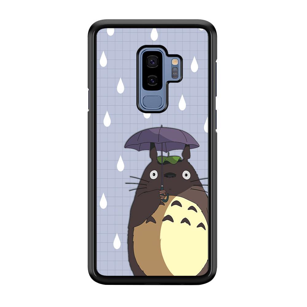 My Neighbor Totoro Ups It Rain Samsung Galaxy S9 Plus Case-Rubber Black (2D Case)-Oxvistore