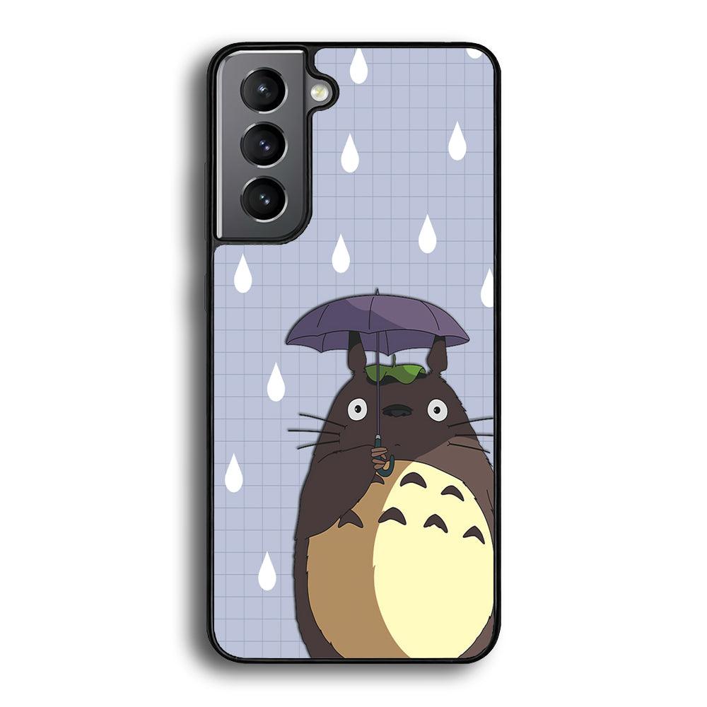 My Neighbor Totoro Ups It Rain Samsung Galaxy S23 Case-Rubber Black (2D Case)-Oxvistore
