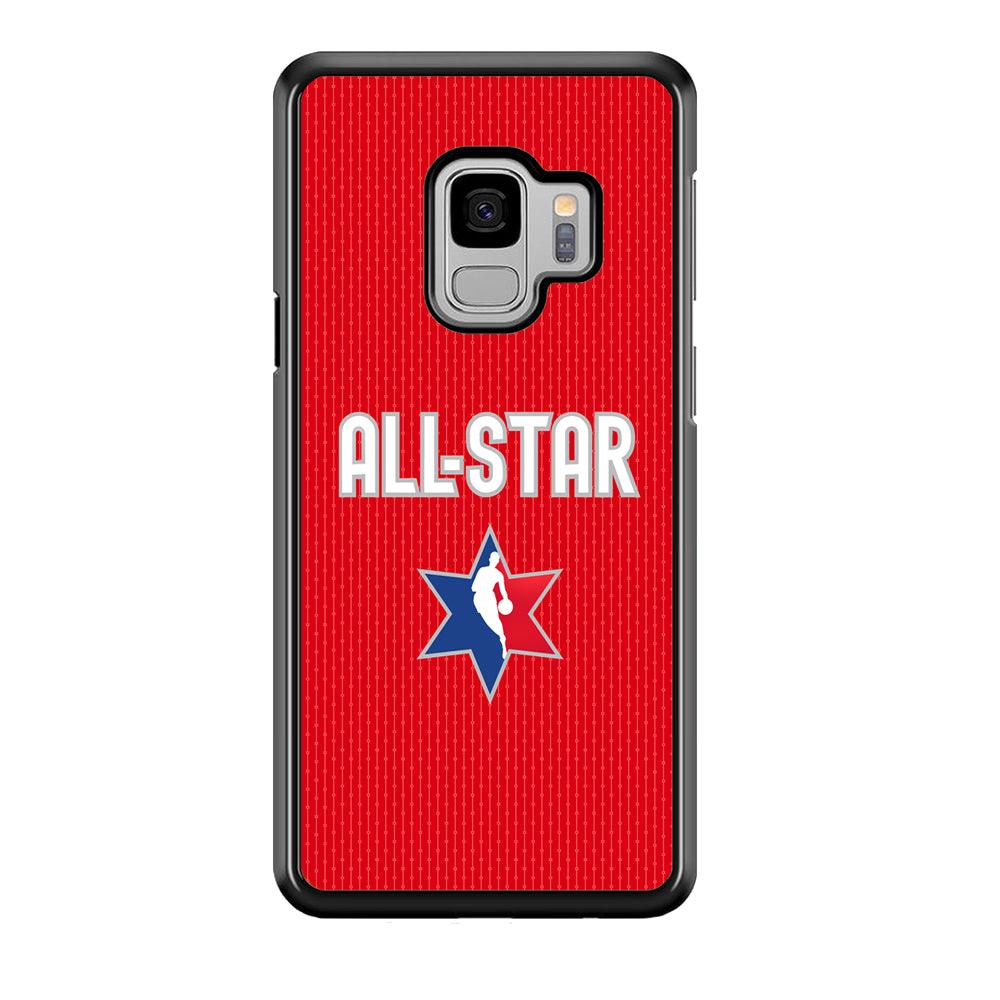 NBA All Star Red Star Samsung Galaxy S9 Case-Rubber Black (2D Case)-Oxvistore