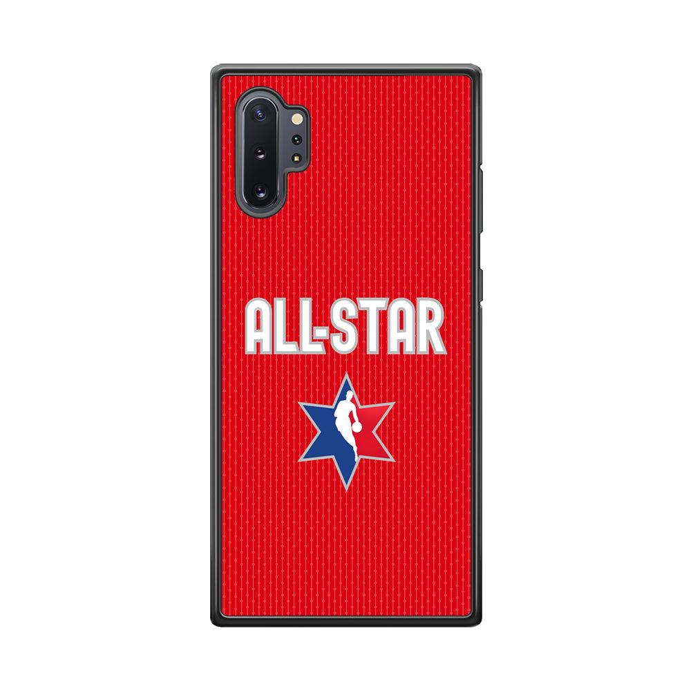 NBA All Star Red Star Samsung Galaxy Note 10 Plus Case-Rubber Black (2D Case)-Oxvistore