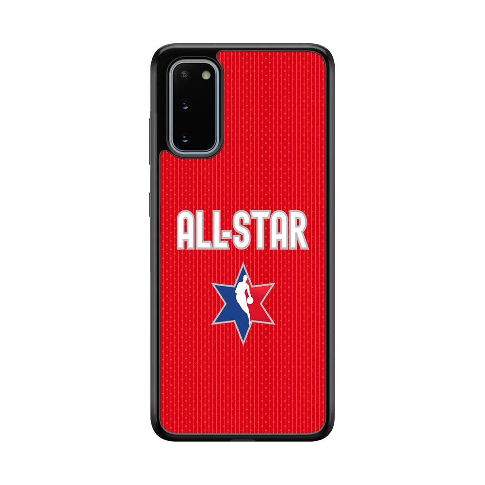 NBA All Star Red Star Samsung Galaxy S20 Case-Rubber Black (2D Case)-Oxvistore