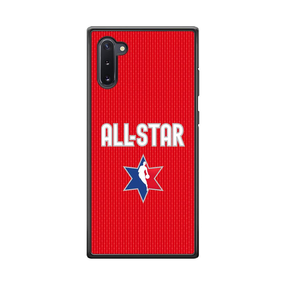 NBA All Star Red Star Samsung Galaxy Note 10 Case-Rubber Black (2D Case)-Oxvistore
