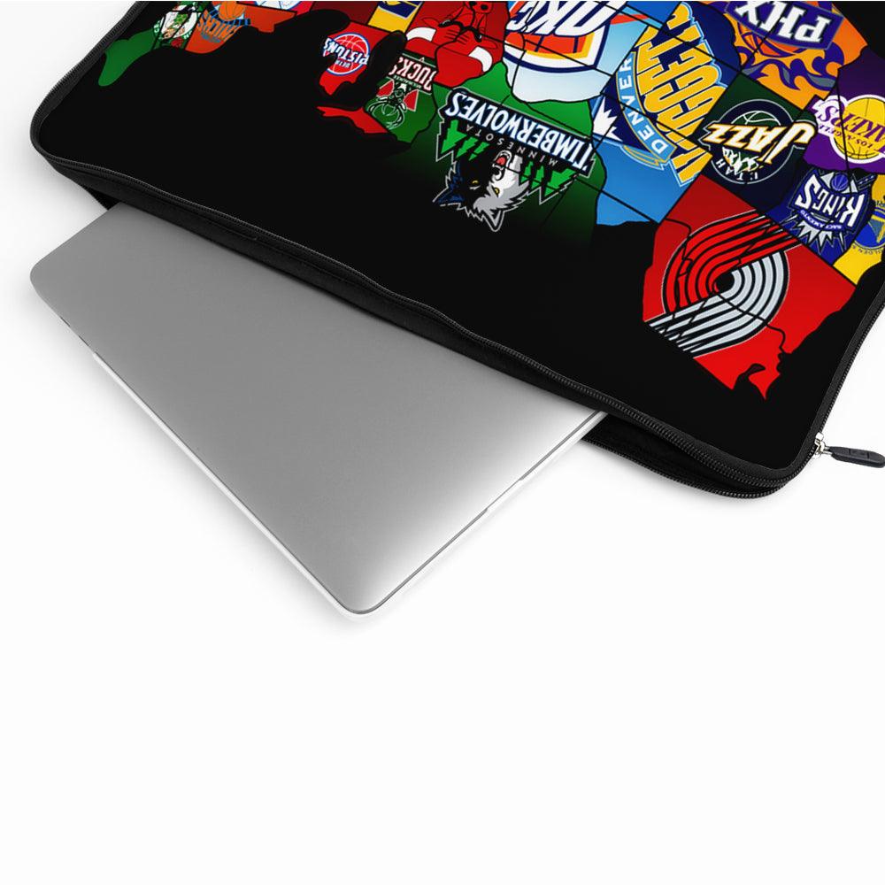 NBA Basketball Team Map Laptop Sleeve Protective Cover-Oxvistore