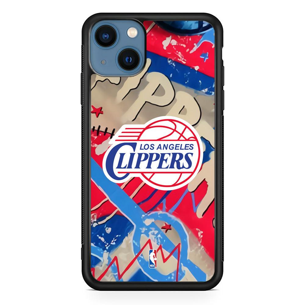 NBA Los Angeles Clippers Street Arts iPhone 14 Case-Rubber Black (2D Case)-Oxvistore
