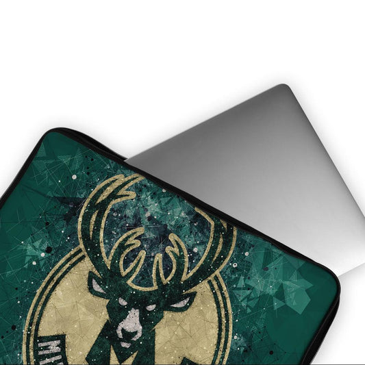 NBA Milwaukee Bucks Abstract Laptop Sleeve Protective Cover-Oxvistore