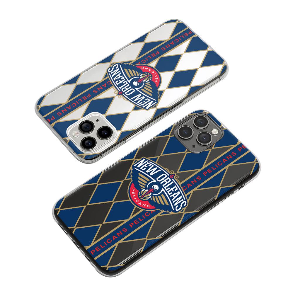 NBA New Orleans Pelicans Vertical Lucky Card Clear Soft Case-Oxvistore