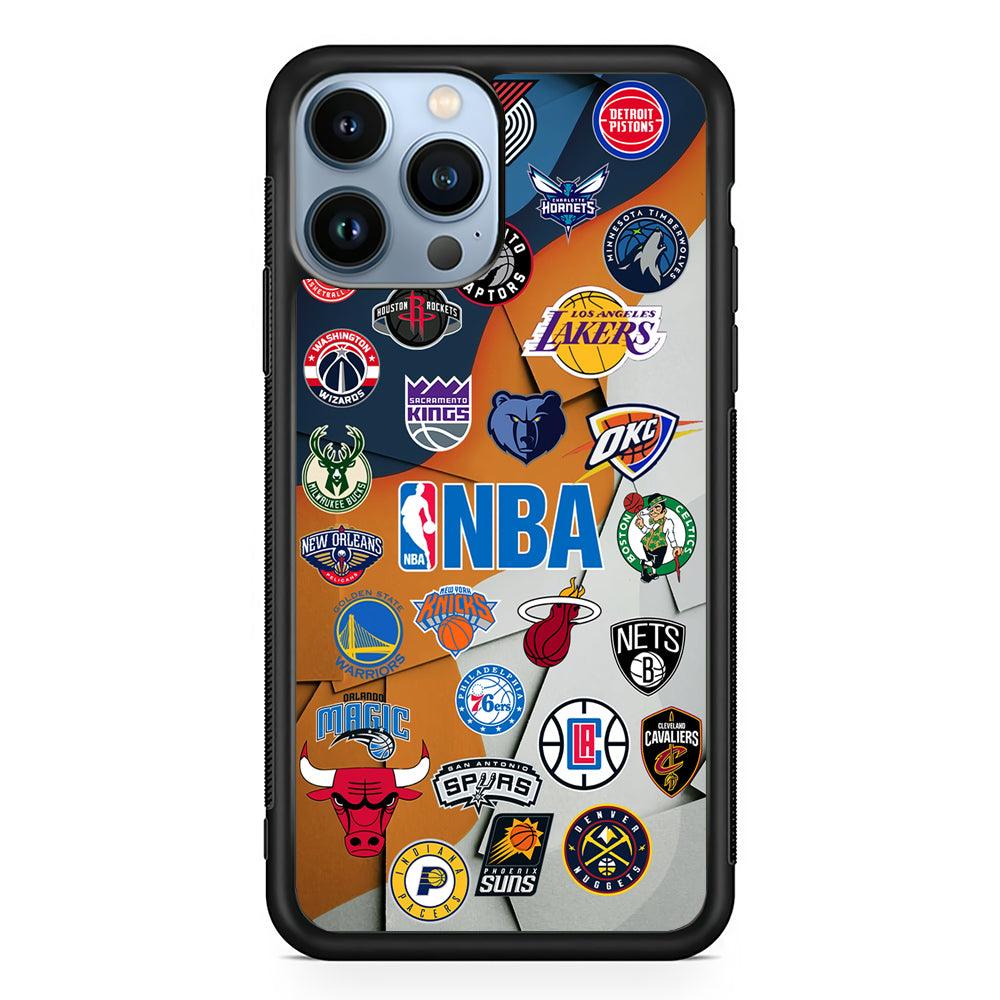 NBA Team 2D Rubber Phone Case-Black-Oxvistore