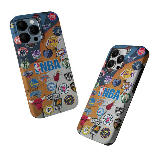 NBA Team 2 in 1 Tough Phone Case-Oxvistore