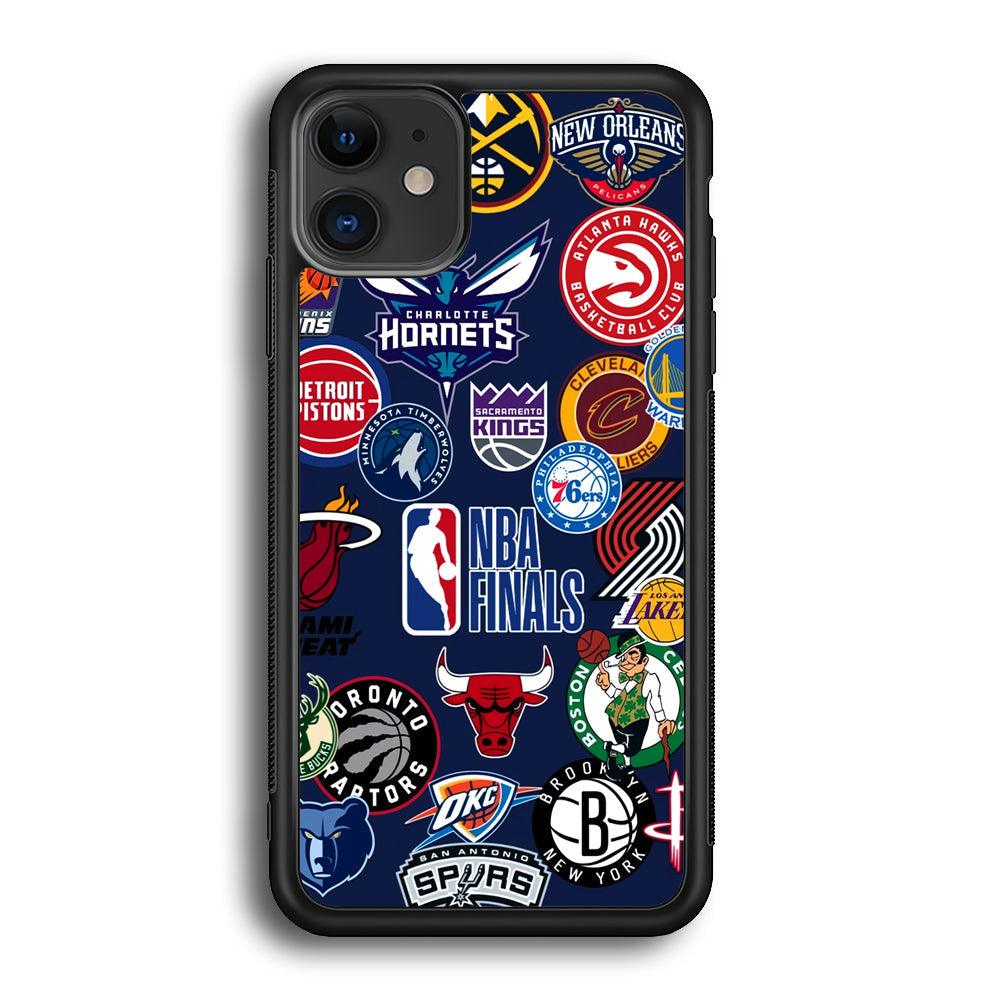 NBA The Finals of Champion iPhone 12 Case-Rubber Black (2D Case)-Oxvistore