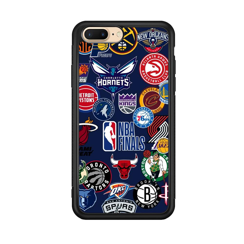 NBA The Finals of Champion iPhone 8 Plus Case-Rubber Black (2D Case)-Oxvistore