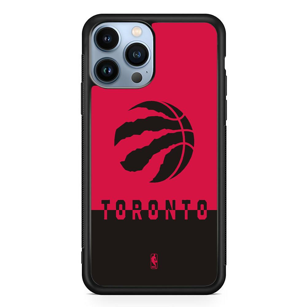 NBA Toronto Raptors Bold iPhone 14 Pro Max Case-Rubber White (2D Case)-Oxvistore
