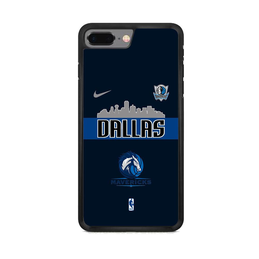 NBA Dallas Mavericks Jersey Exemplar iPhone 7 Plus Case-Rubber Black (2D Case)-Oxvistore