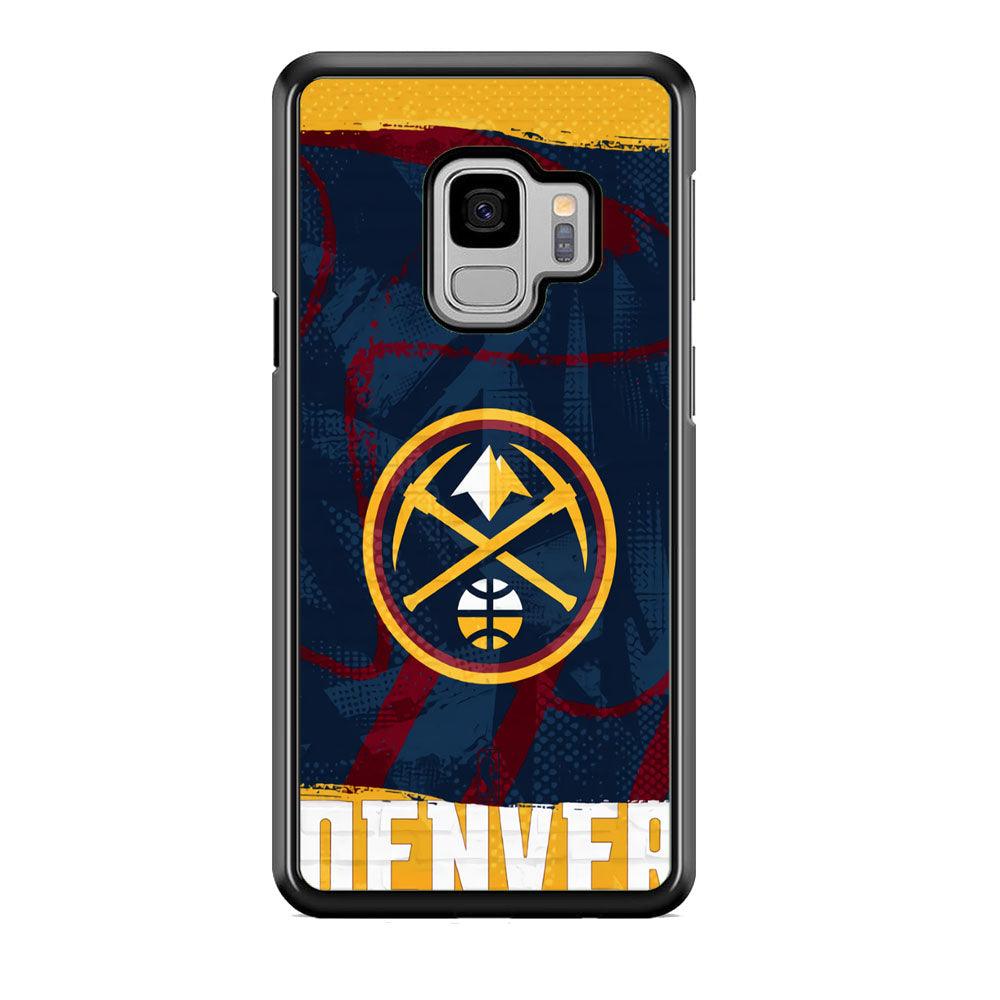 NBA Denver Nuggets Art of Legacy Samsung Galaxy S9 Case-Rubber Black (2D Case)-Oxvistore