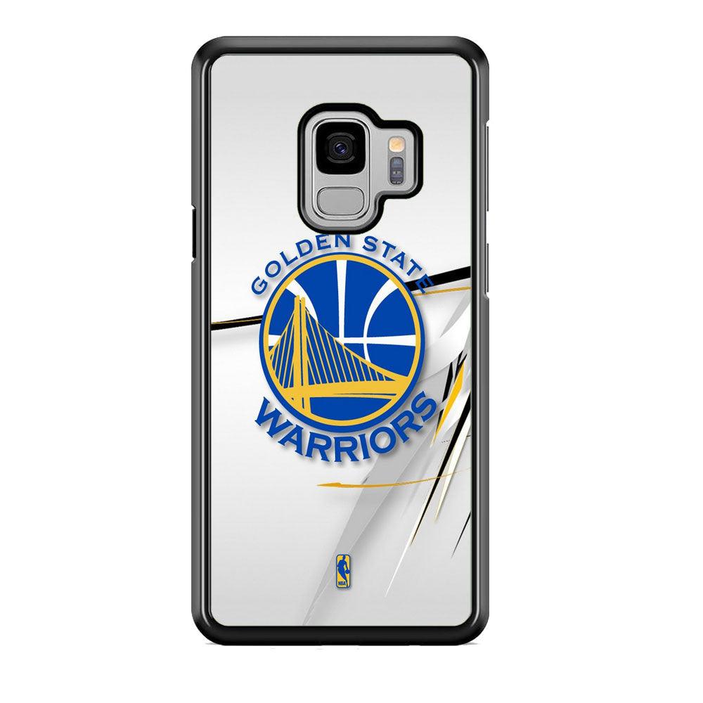 NBA Golden State Warriors Abstract Scratch Samsung Galaxy S9 Case-Rubber Black (2D Case)-Oxvistore