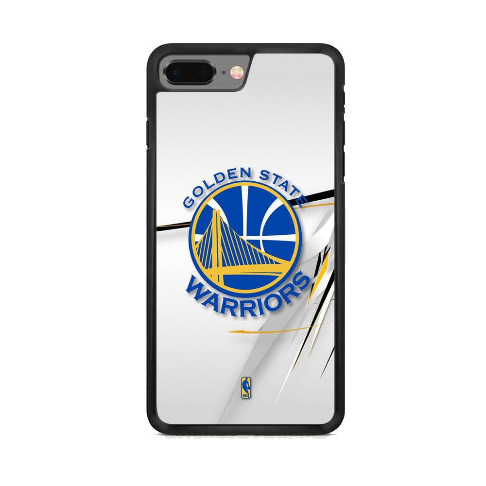 NBA Golden State Warriors Abstract Scratch iPhone 8 Plus Case-Rubber Black (2D Case)-Oxvistore