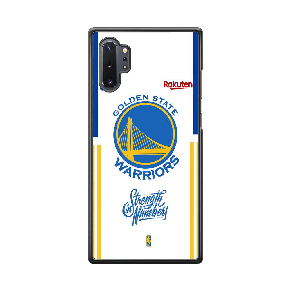 NBA Golden State Warriors Strength in Numbers Samsung Galaxy Note 10 Plus Case-Rubber Black (2D Case)-Oxvistore
