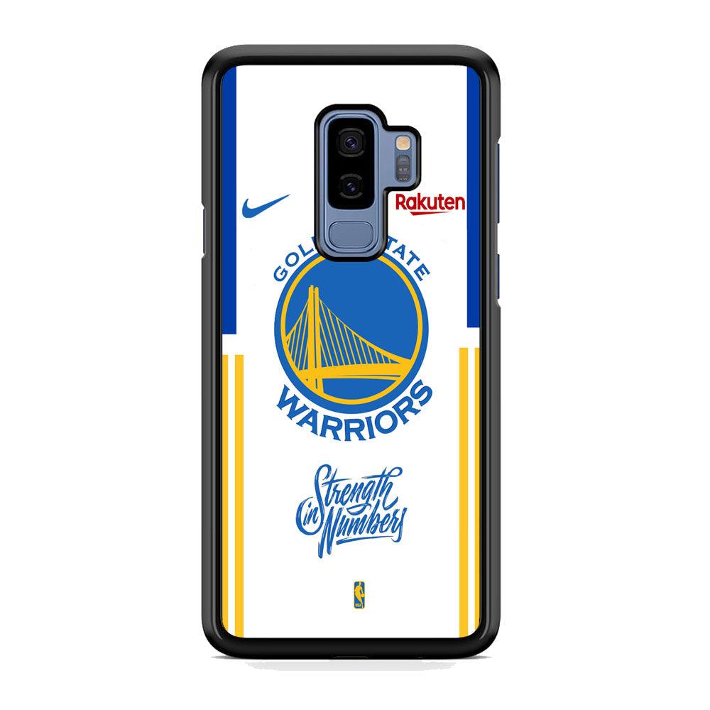 NBA Golden State Warriors Strength in Numbers Samsung Galaxy S9 Plus Case-Rubber White (2D Case)-Oxvistore