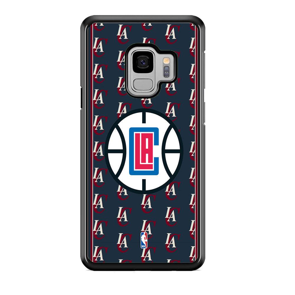 NBA Los Angeles Clippers Precis of Club Samsung Galaxy S9 Case-Rubber Black (2D Case)-Oxvistore