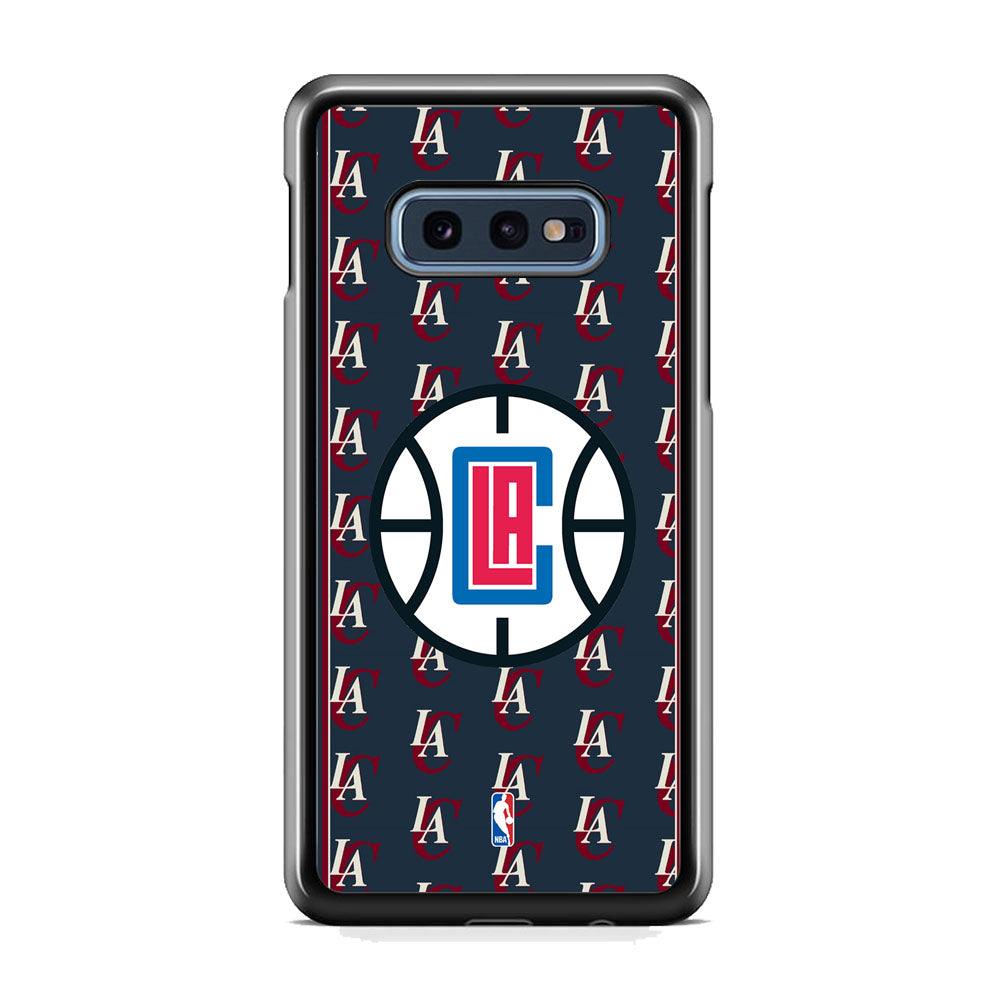 NBA Los Angeles Clippers Precis of Club Samsung Galaxy S10E Case-Rubber Black (2D Case)-Oxvistore