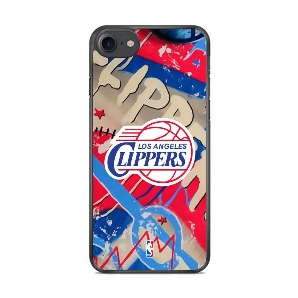 NBA Los Angeles Clippers Street Arts iPhone 7 Case-Rubber Black (2D Case)-Oxvistore