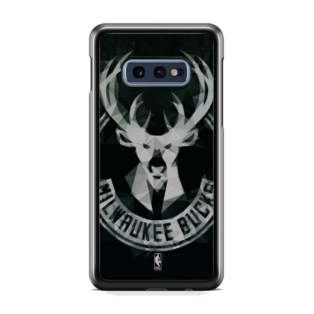 NBA Milwaukee Bucks Level Up Samsung Galaxy S10E Case-Rubber Black (2D Case)-Oxvistore