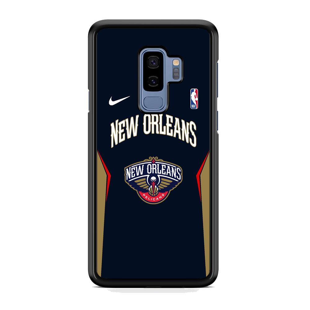 NBA New Orleans Pelicans Jersey Taste Samsung Galaxy S9 Plus Case-Rubber Black (2D Case)-Oxvistore